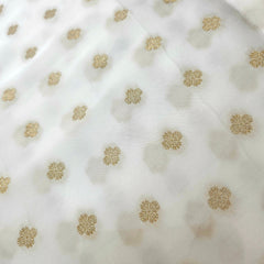 Dyeable Dola silk Fabric with all over Floral work