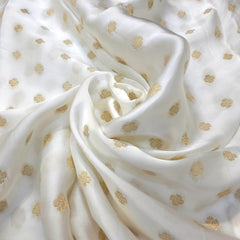 Dyeable Dola silk Fabric with all over Floral work