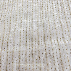 Dyeable Crepe Fabric with all over Vertical Lines