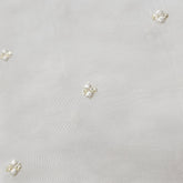 Dyeable Crepe Fabric with Gold Sequin Floral work