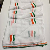 Tricolor Embroidered Chiffon Dupatta