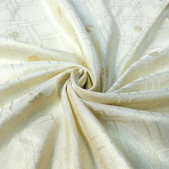 Dyeable shimmer Tissue Fabric with Gold Floral & Geometric Pattern