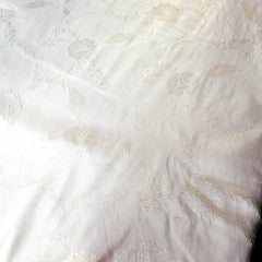Dyeable shimmer Tissue Fabric with Gold Floral Pattern
