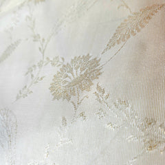Dyeable shimmer Tissue Fabric with Gold Floral Pattern