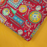 Tarkashi Off White Base Crepe with Multicolor Floral Embroidered Motifs