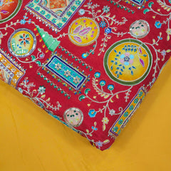 Tarkashi Off White Base Crepe with Multicolor Floral Embroidered Motifs