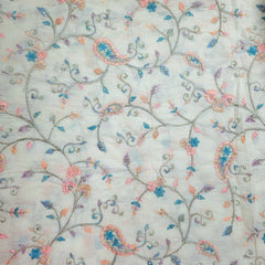 Noorban Off - White Base Cotton with Multicolor Floral Veil Pattern