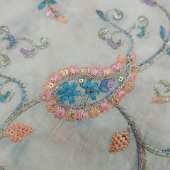 Noorban Off - White Base Cotton with Multicolor Floral Veil Pattern