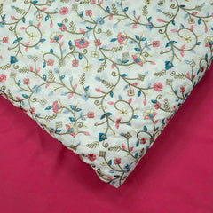 Noorban Off - White Base Cotton with Multicolor Floral Veil Pattern