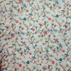 Noorban Off - White Base Cotton with Multicolor Floral Veil Pattern