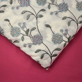 Noorban Off - White Base Cotton with Multicolor Floral Veil Pattern