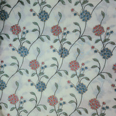 Noorban Off - White Base Cotton with Multicolor Floral Veil Pattern