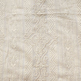 Embroidered Off-White Dyeable Georgette with Linear Floral & Geometric Threadwork & Sequin Highlights