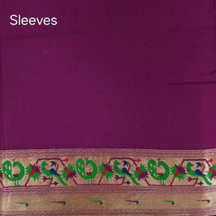 Paithani Woven Blouse Fabric on Purple Base