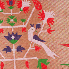 Paithani Woven Blouse Fabric on Bright Red Base