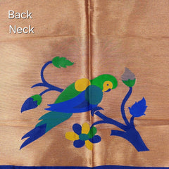 Paithani Woven Blouse Fabric on Copper Base