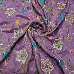 Zarisha Light Wine Handwork Embroidered Dress Piece (3 meter Piece)