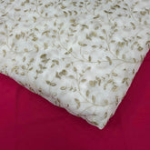 Zard-Bahaar Embroidered Georgette Dyeable Fabric with Vine Pattern