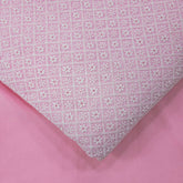 Embroidered Baby Pink Hakoba with Geometric and Floral Threadwork