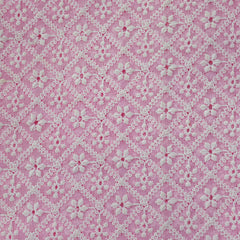 Embroidered Baby Pink Hakoba with Geometric and Floral Threadwork