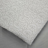 Embroidered Grey Hakoba Georgette Fabric with Sequins Threadwork