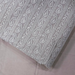 Hamza Embroidered Grey Hakoba Georgette Fabric with Threadwork on Georgette Fabric