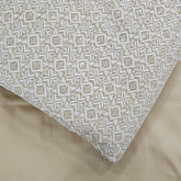 Embroidered Biege Hakoba Georgette Fabric with Sequins, Geometric and Floral Threadwork