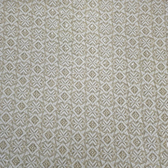 Embroidered Biege Hakoba Georgette Fabric with Sequins, Geometric and Floral Threadwork