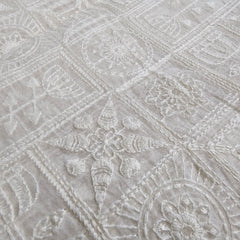 Embroidered Dyeable Hakoba Fabric