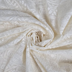Embroidered Dyeable Hakoba Fabric