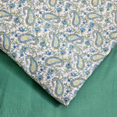 Soft White Digital Print on Hakoba Cotton Fabric with Paisley patterns