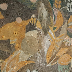 Digital Floral Print on Hakoba Cotton Fabric on Brown Base