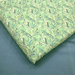 Soft Light Green Digital Floral Print on Hakoba Cotton Fabric