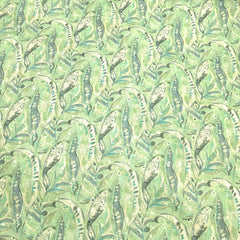 Soft Light Green Digital Floral Print on Hakoba Cotton Fabric