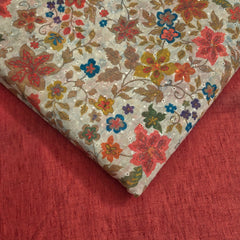 Multicfolor Floral Digital Print on Cotton Hakoba Fabric