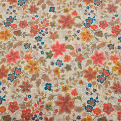 Multicfolor Floral Digital Print on Cotton Hakoba Fabric