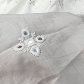 Embroidered Dyeable Cotton Fabric with Mirror Work