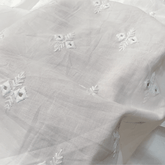 Shisha Dyeable Cotton Fabric with Geometric Mirror Work