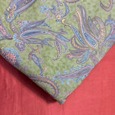 Digitally Printed Modal Fabric on Pista Green Base with Paisley Patterns