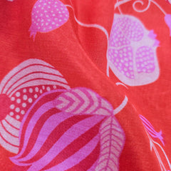 Muslin Fabric with Digital Print and Pomegranate Motifs