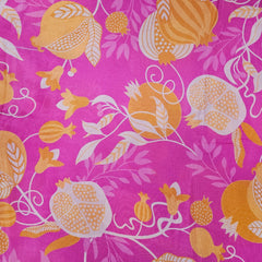 Muslin Fabric with Digital Print and Pomegranate Motifs