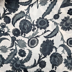 Muslin Fabric with Digital Print and bold monochrome floral print