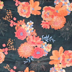 Muslin Fabric with Digital Print and Aesthetic Floral print