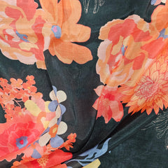 Muslin Fabric with Digital Print and Aesthetic Floral print