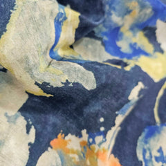 Muslin Fabric with Digital Watercolor Floral Print