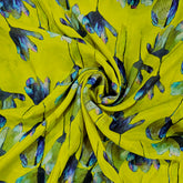 Muslin Fabric with Digital Floral Print