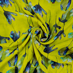 Muslin Fabric with Digital Floral Print