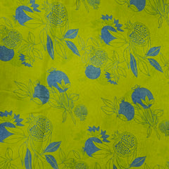 Muslin Fabric with Digital Print and Pomegranate Motifs