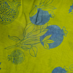 Muslin Fabric with Digital Print and Pomegranate Motifs