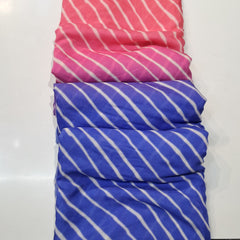 Leheriya Digital Print Ombre Pink to Blue on Muslin Fabric